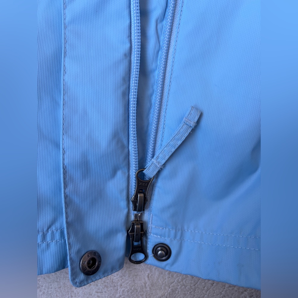 Columbia Light Blue Women's Hooded Rain Jacket Size XL - Picture 8 of 12
